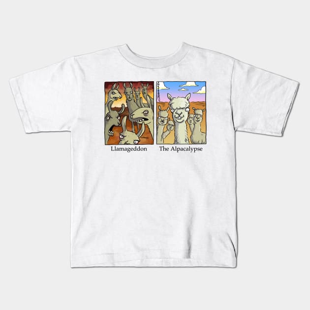 Llamageddon & the Alpacalypse Kids T-Shirt by GODDARD CREATIVE